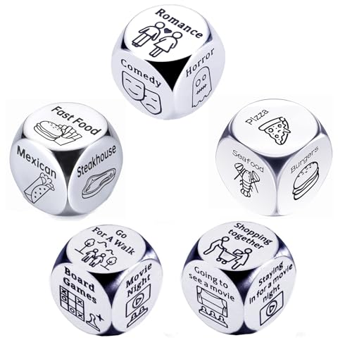 5 PCS Food Decision Dice Set for Couples