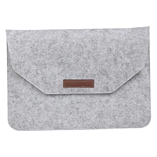 Bolsa de fieltro para portátil y ordenador de mano color gris claro