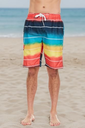 Image of Kanu Surf Men's Big Viper Extended Size Stripe Swim Trunk