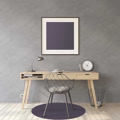 Protège-sol PVC imperméable bleu ø100 cm tapis de sol résistant et lavable