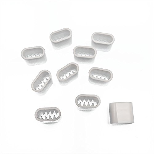 Cierre de cinta textil de plástico – 10 unidades – blanco plano