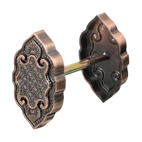 PATIKIL Door Hole Cover Plate, 2 5/8 Inches Zinc Alloy Deadbolt Cover Plate Door Reinforcement Plate for Door Hole Filling (Red Patina)