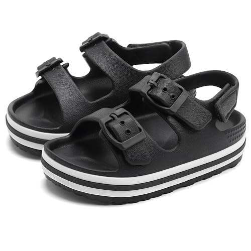 Image of Toddler Buckle Sandals Open Toe Water Sandal with Adjustable Back Strap for Boys Girls