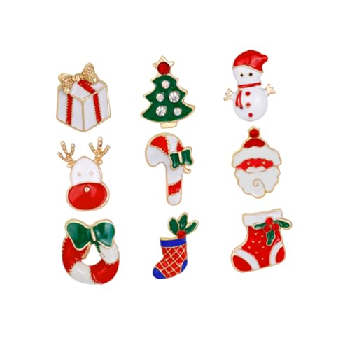 Broches de Noël pas cher : lot 18 badges émail alliage pour customisation pulls fêtes - 3