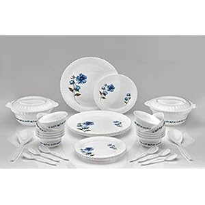 JEVEN Dinner Set of 36psc Exclusive, Microwave Safe Plastic Printed Round Dinner Set. 6 Big PLATS, 6 Small PLATS, 12…