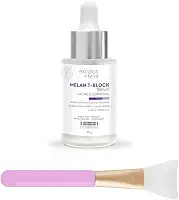 Sérum Clareador Melan T-Block Redução de Manchas, Melasma e Uniformização do Tom da Pele - 30g + GIANINIS Pincel de Sílicone
