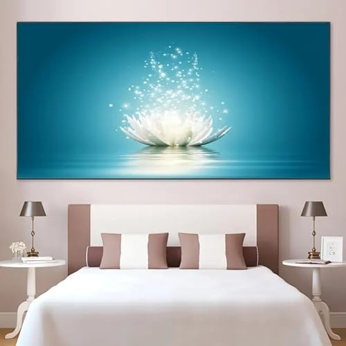 Affiche sur toile de fleur de lotus pour apporter de la poesie et de la douceur dans votre salon