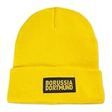 BVB-Logo im Flag-Label hinten Borussia Dortmund BVB Beanie gelb