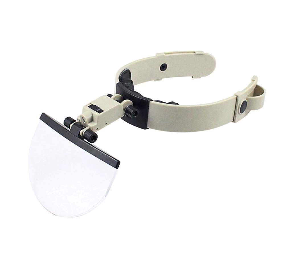 Lupa De Diadema con Luz Led, Lupa De Lectura Manos Libres Montada En La Cabeza, Lupa para Joyeros Y Relojeros.
