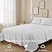 Threadmill Cotton Queen Sheet Set | 100% Cotton Sheets for Queen Size Bed | Solid Sateen Queen Bed Sheets Set with 16” Deep Pocket | Soft Breathable 4-Piece Cooling Bedding Sheet Set | White