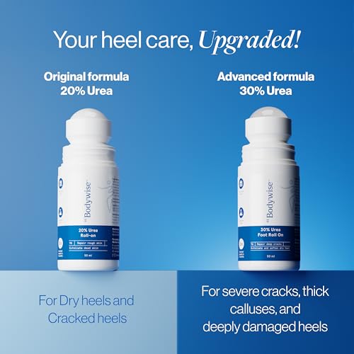 Image of Be Bodywise 30% Urea Foot Cream Roll On 50ml | For Dry & Cracked Heels | With 5% Lactic Acid, Olive Oil & Vitamin E | Helps Repair and Moisturise Cracked Heels