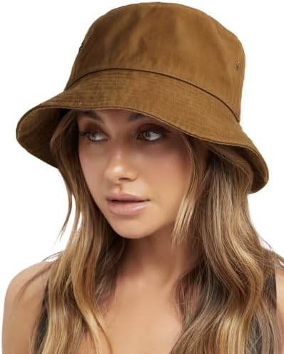 FURTALK Bucket Hats for Women Washed Cotton Packable Summer Beach...