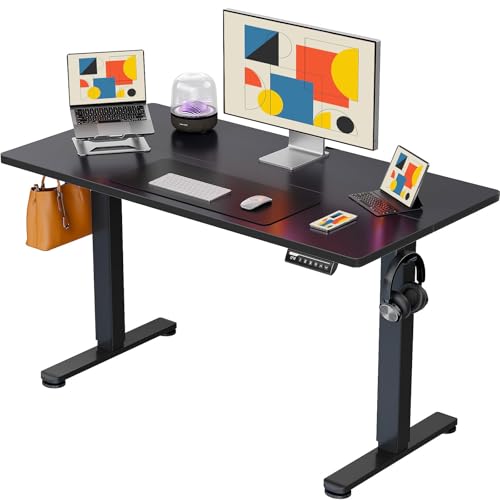 Ergear Standing Desk, 44 X 24 Inch Small Sit Stand Up Desk, Height Adjustable Electric Standing Desk With 4 Memory Setting Computer Home Office Desk With Splice Board cover