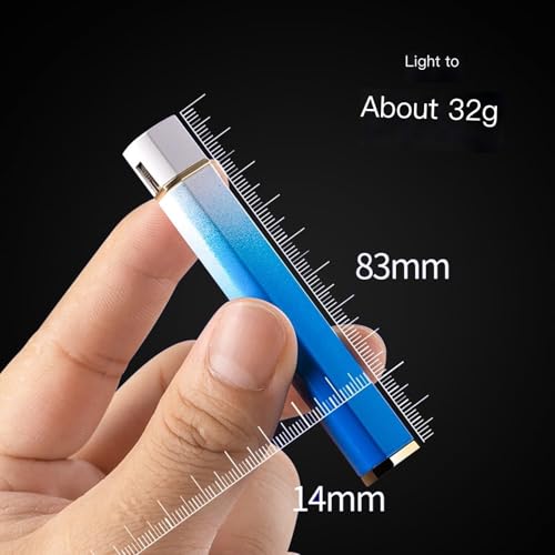 Encendedor rellenable de gas butano negro miniatura 5