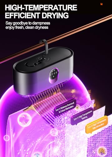 Wäschetrockner Elektrisch Tragbarer, 600W Tragbarer Mini- Wärmepumpentrockner mit Timer, Warmlufttrockner Klein für Apartment, Zuhause, Reisen (Grau)