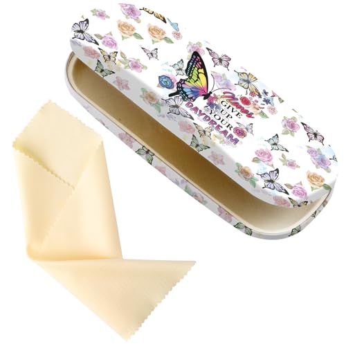 Image of Glasses Case Hard Shell,Portable Protective Eyeglasses Case, Eyeglass Holder Box with Cleaning Cloth, for men women