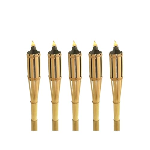Outils et Nature Torches à huile en bambou 120 cm - Lot de 5