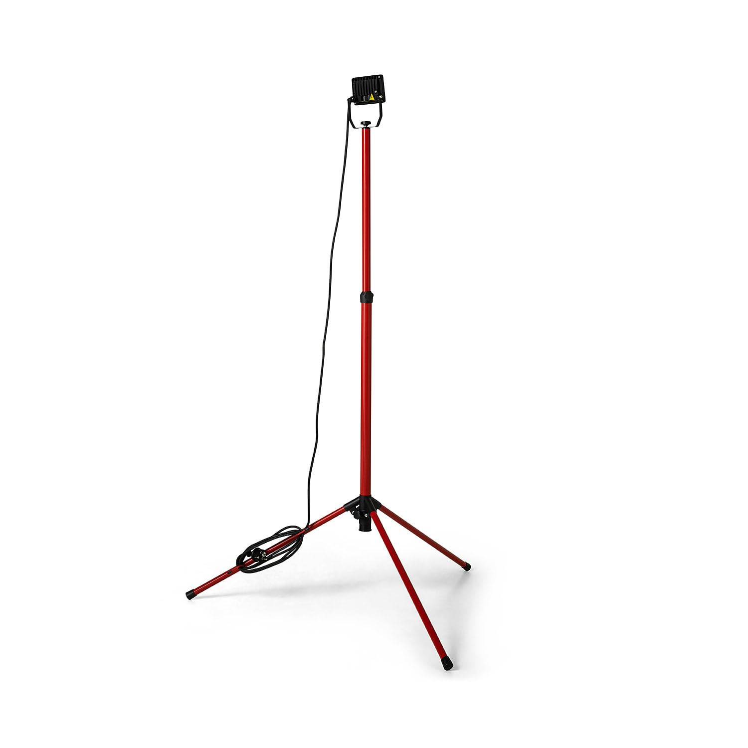 Velamp Projektor punktowy LED na statywu, 1600 lm 20 W, czerwony, kabel 3 m, wodoodporny IP65. Zastosowanie na zewnątrz, praca, imprezy i grill w ogrodzie, metal, 20 W