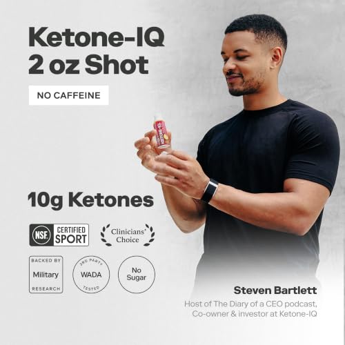 Image of Ketone-IQ No Caffeine Ketone Shots for Focus, Raspberry Lemonade, 12 Pack