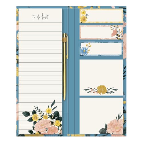 Image of Punch Studio Spring Garden, Hardcover Notefolio With Bungee, 40 Pages With Sticky Notepads (50483)
