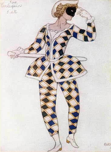Impression prints toile Arlequin Leon Bakst - Toile murale abstraite haute définition