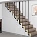 Industrial Stair Handrail, Black L-Type Wall-Mounted Grab Bar, Non-Slip Safety Railing, Wrought Iron Balustrade, Ceiling-Mounted Support Rail, for Home, Loft, Corridor