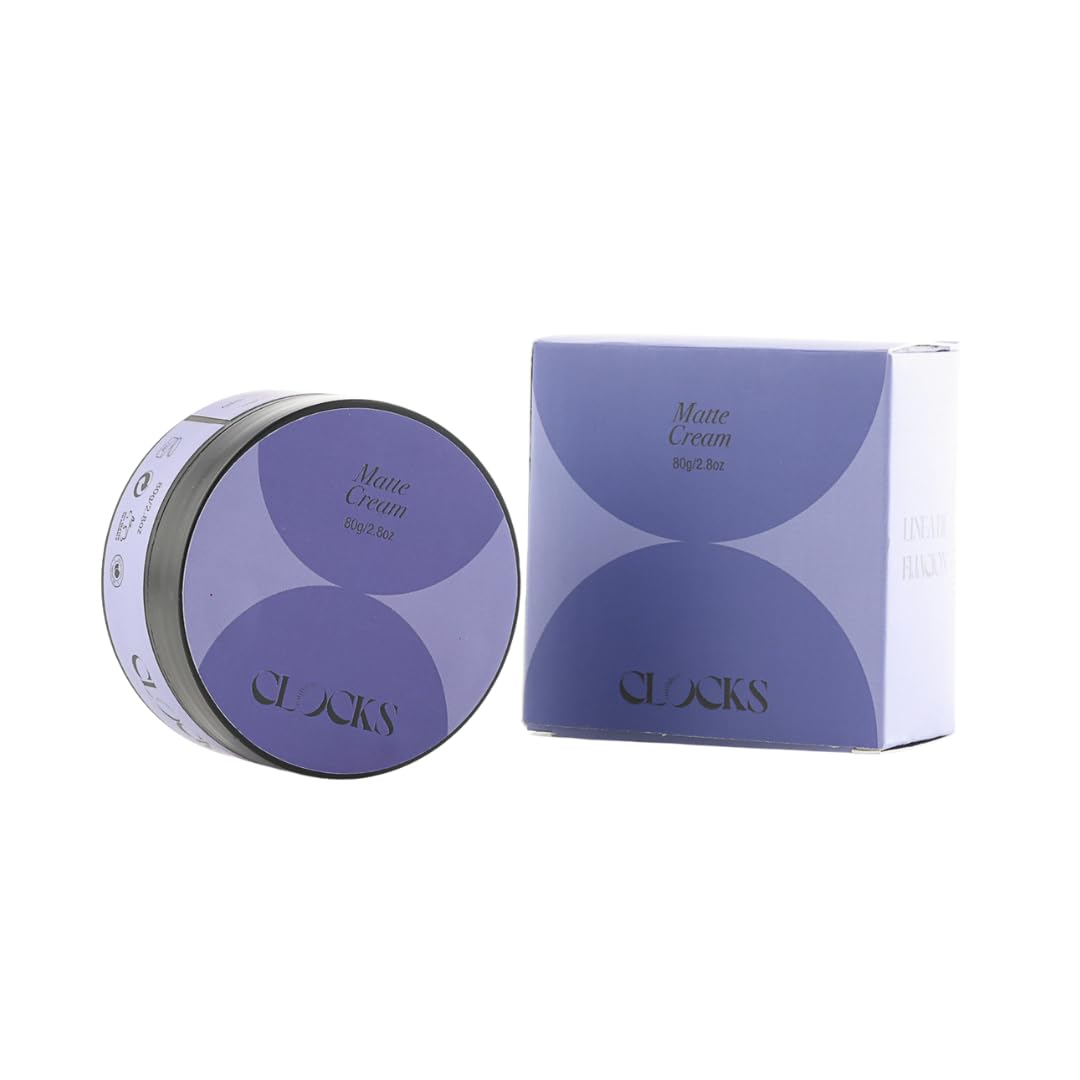 Clocks - Cera Pelo Hombre | Cera Mate Pelo Hombre | Pomada Cabello Mujer | Pomada Pelo | Fijación Fuerte y Flexible | Efecto Mate | Sin Residuos Grasos | Acabado Natural | 80g
