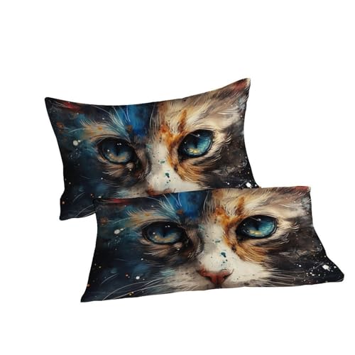 Housse de couette chat lit double microfibre douce pour nuits calmes - 7