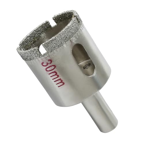 Image of Luomorgo 30mm Diamond Hole Saw Diamond Drill Bits, 2Pcs | 1.1 Inch Cutting Depth, For Glass Ceramic Marble, For Porcelain Tile Granite, For Quartz Gemstone