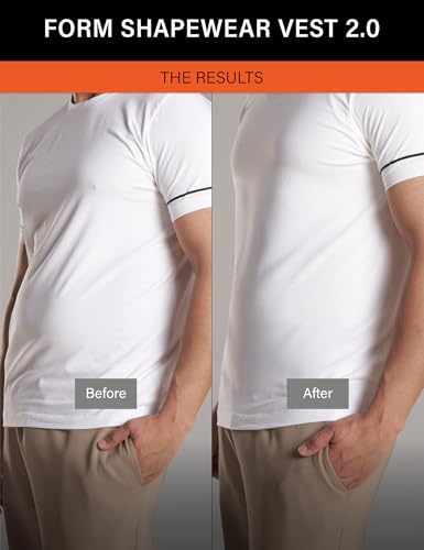 Image of DAMENSCH Form Shapewear for Men, Comfortable and Stretchy Body Shaper for Man, Posture Correcting Tummy Tucker, Breathable Gynecomastia Compression T Shirt, Ideal for Parties Shirt Tucker for Men