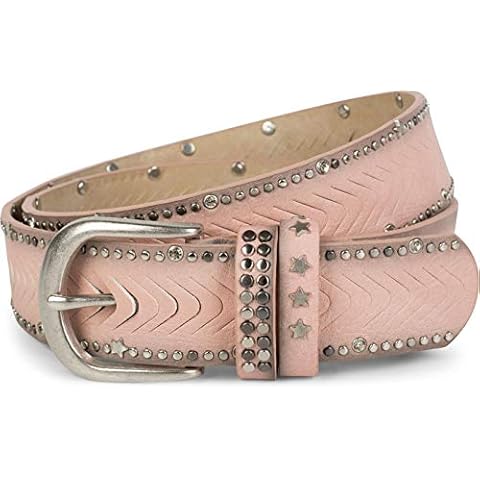 styleBREAKER cinturón vintage con remaches y piedras de estrás Cover
