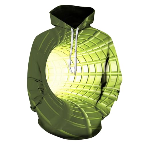 Sudadera con capucha de protección solar para hombre con manga larga degradada verde L