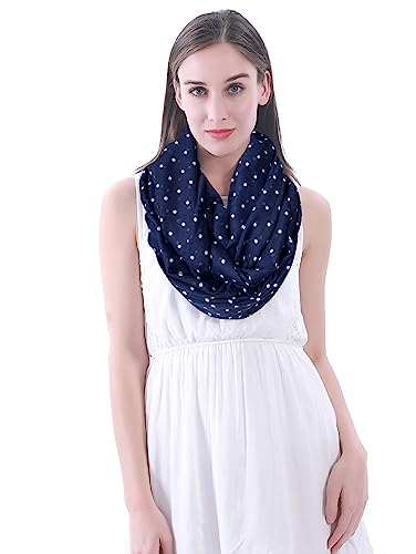 Lina & Lily Polka Dot Print Women's Infinity Scarf Lightweight2