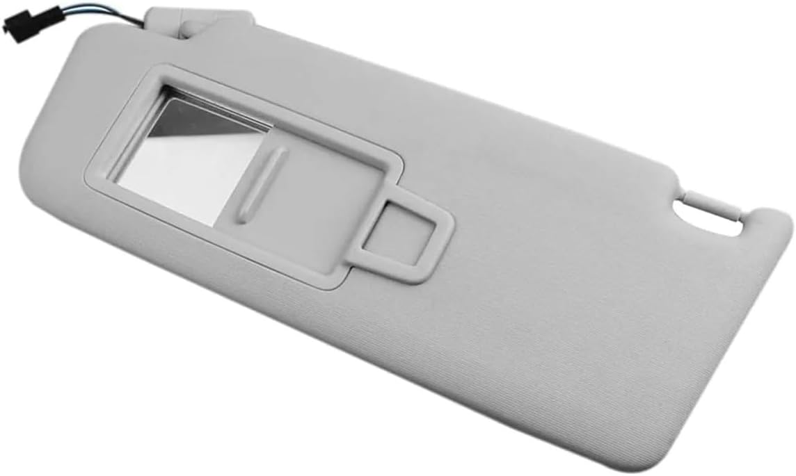 Front Sun Visor with Makeup Mirror Compatible for VW Volkswagen Golf MK7 2013-2017,Passat B8 Sports Van 2016-2021,T-Cross T-ROC CC 2018-2020,Jetta MK7 2019-2021,Gray (Left Driver Side)