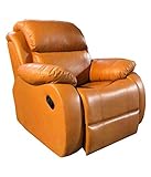 WellNap Comfortable Single Seater Manual Recliner(Leatherette, Tan)