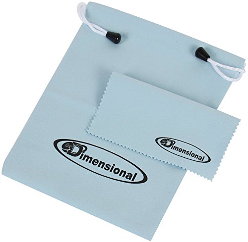 Edimensional 8 Pack Ed 3D Glasses Storage Bag Sky Blue Case Compatible With Samsung 3D Glasses And All Other Active 3-D Glasses With Non Foldable Arms - Includes Microfiber Cleaning Cloth! #TOP2