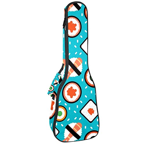Sac pour ukulélé ténor imprimé sushi parfait pour aller en concert ou en répétition