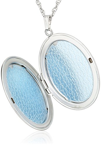 Amazon Essentials Sterling Silver Extra-Large Personalized Photo Oval Locket Necklace, 22" (Previously Amazon Collection)2
