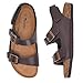 Torotto Toddler Kids Sandals Boys Girls Cork Footbed Sandals with Adjustable Buckle Casual Slides Open Toes Flat(385/Brown,36)