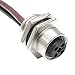 Sensor Cable, M12 Sensor Straight 4 Position Receptacle, Free End, 150 mm, 5.9