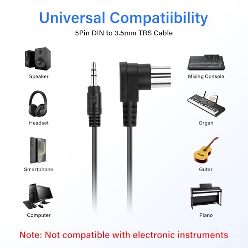 Cable SinLoon 5-Pin DIN macho a Jack 3.5mm 3 m miniatura 4