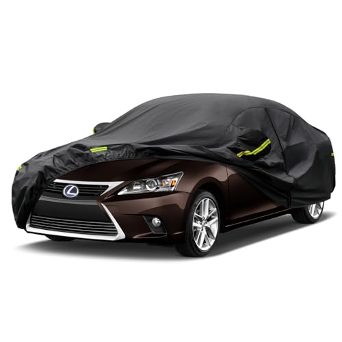 Image of Kaugung 7 Layers Car Cover Custom Fit Lexus CT-Series (2011-2025), Waterproof All Weather Resistant Outdoor Indoor Sun Rain Dust S Protection.(USA Warehouse,Within 3-7 Days) silverBlack
