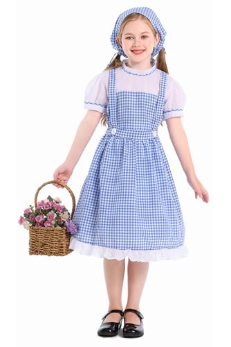 Disfraz Colonial de Niña con Diadema a Cuadros miniatura 5
