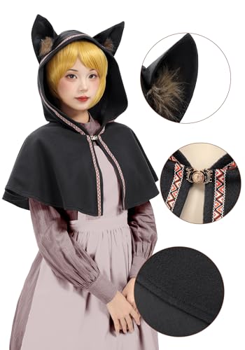 Capuche médiévale à broderie délicate PROCOS, chapeau de prestige
