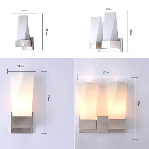 Chambre bedsides en verre moderne Lampe murale en aluminium corrior Entrée Européenne mur Luminaire Applique murale avant Miroir