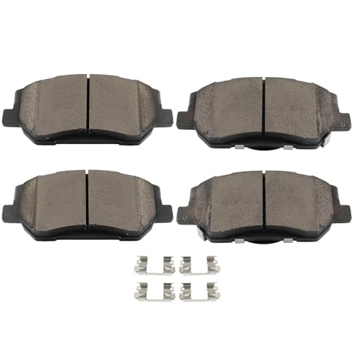 Image of SCITOO D2198 Front Ceramic Brake Pads Sets w /Hardware Replacement For Hyundai For Santa Fe 2019-2020