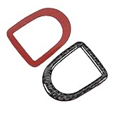 HELEVIA 2pcs Fibre de Carbone Carbue de Voiture Verrouillage de Verrouillage du Bouton de Bouton de Bouton
