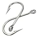 Goture Stainless Steel Fishing Hooks Long Shank Hooks Extra Strong for Saltwater Freshwater Size 6/0-12/0 10Pcs 12/0