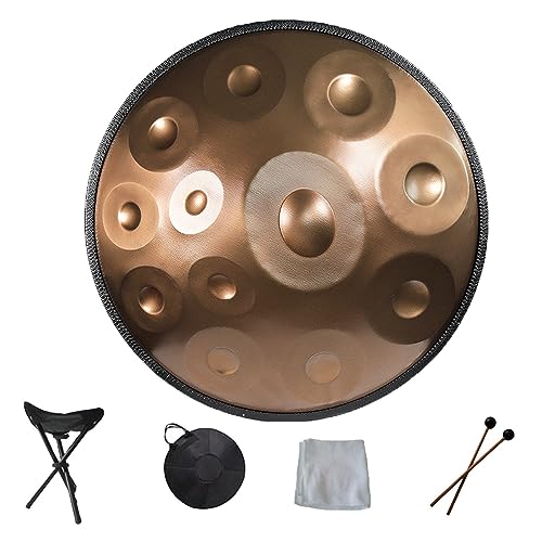 Handpan Steel Drum tambor de 12 notas 22 pulgadas oro miniatura 1