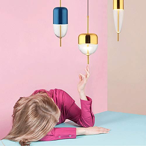 Plafonnier LED en aluminium et verre soufflé pour intérieur contemporain - 3